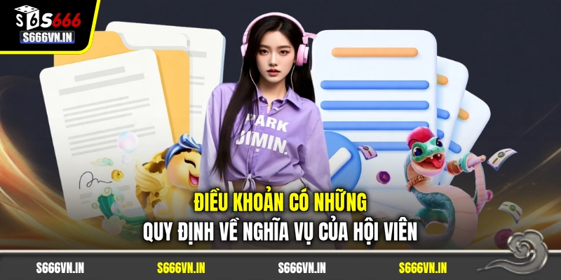 Điều khoản có những quy định về nghĩa vụ của hội viên
